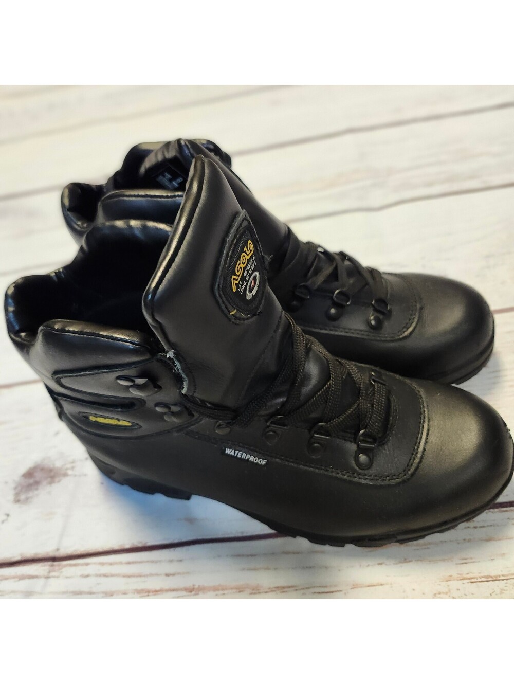 Asolo Waterproof Black Leather Hiking Boots Size 10.5